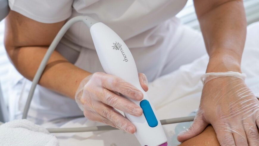 A doctor giving a non-surgical treatment to a patient