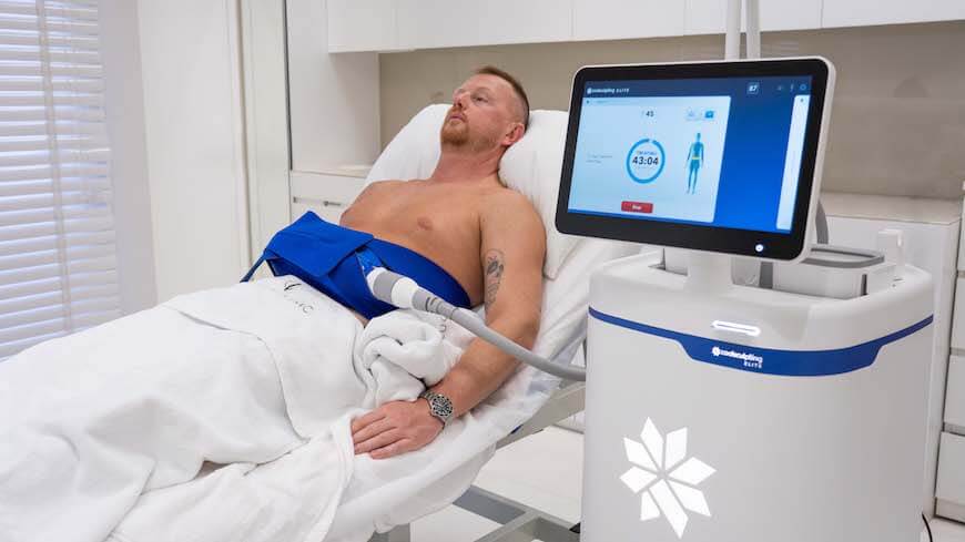 CoolSculpting treatment for freezing away fat deposits - eliminate flanks or muffin top and get perfect masculine look with this advanced and safe procedure. 