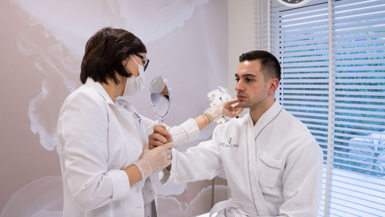 A man after the The impact of innovative aesthetic treatments at Lucia clinic