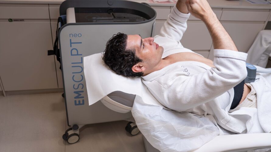 A man after a treatment at Lucia Clinic
