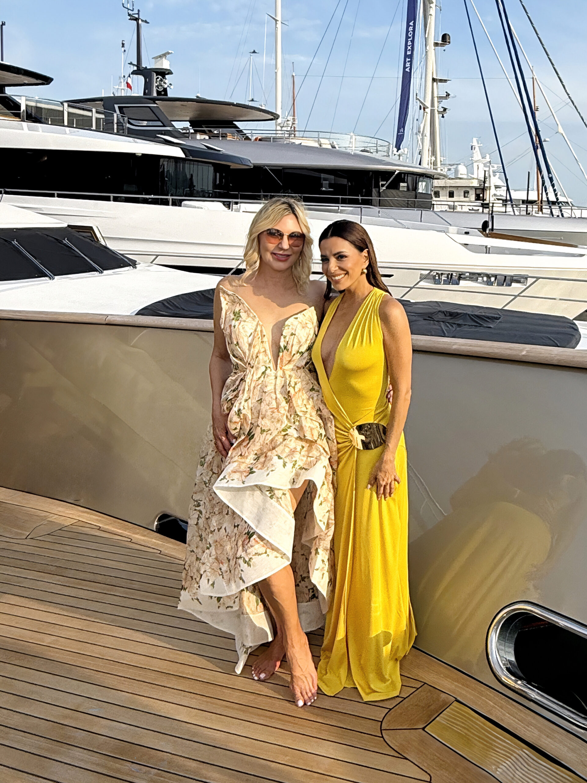 Dr. Radmila Lukian with Eva Longoria in Cannes