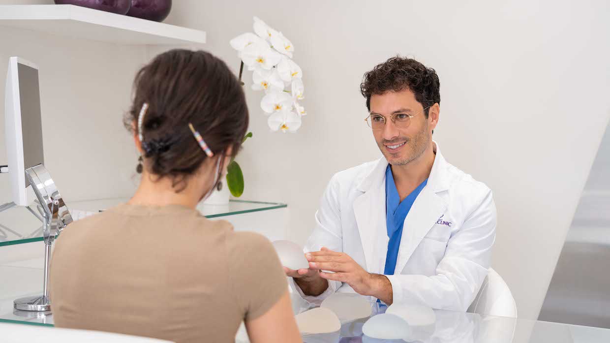 A doctor talking to a patient