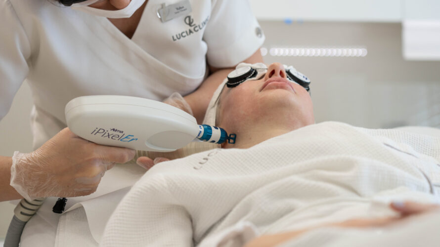 Getting a laser treatment