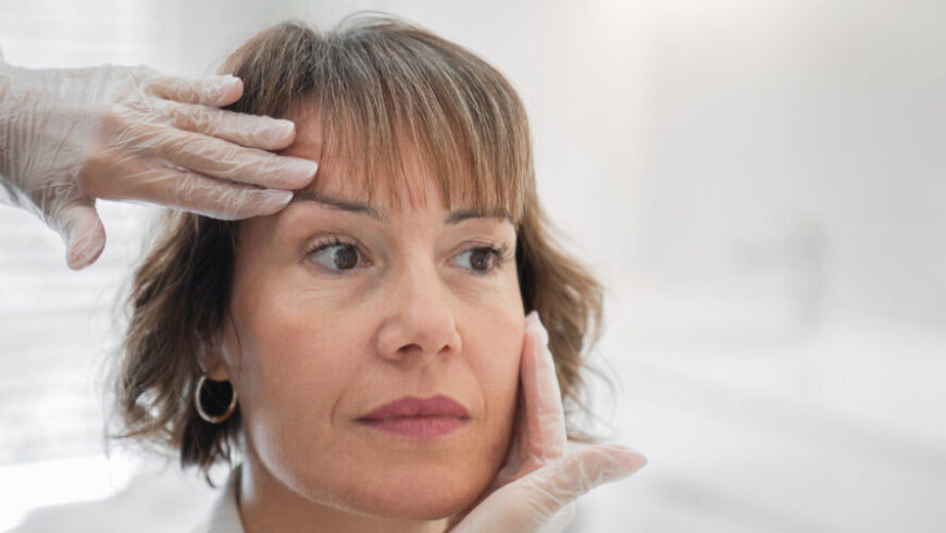 A woman before a surgery