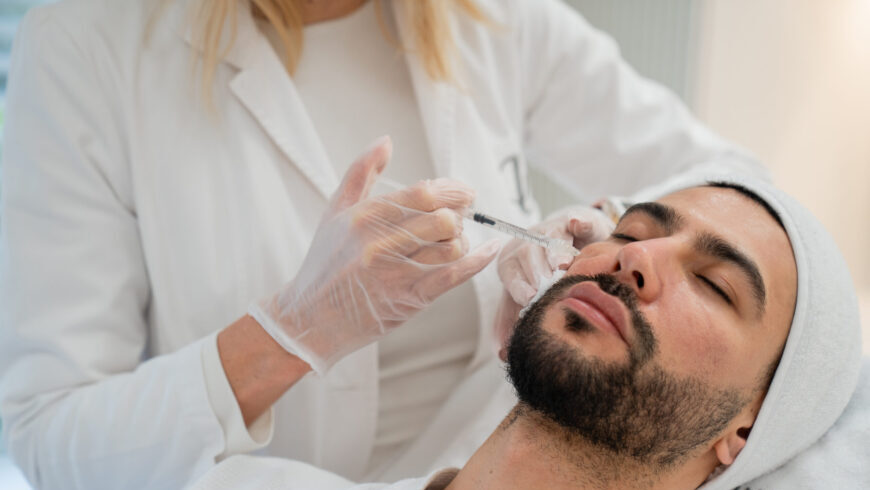 A man getting a treatment
