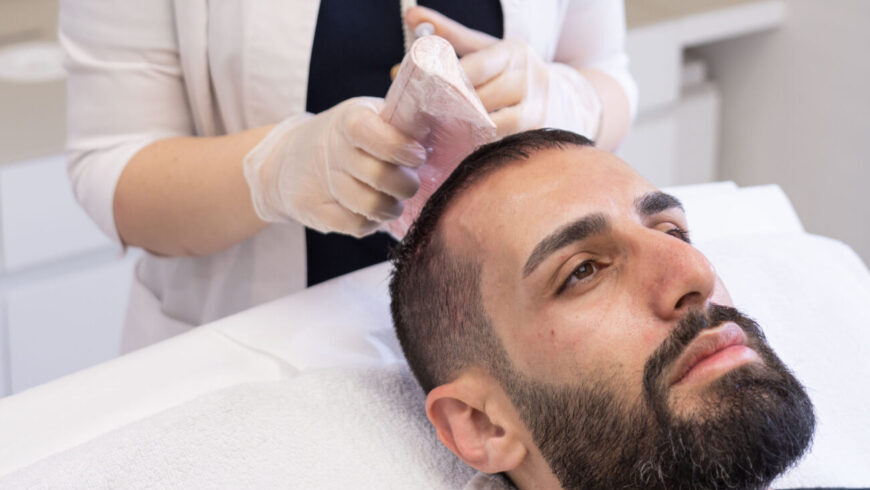 A man getting therapy