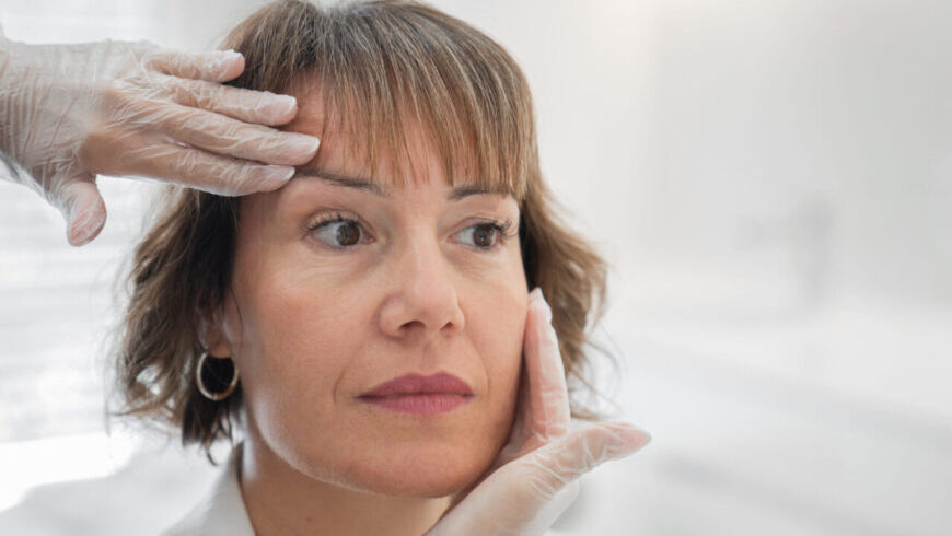 A woman before a surgery