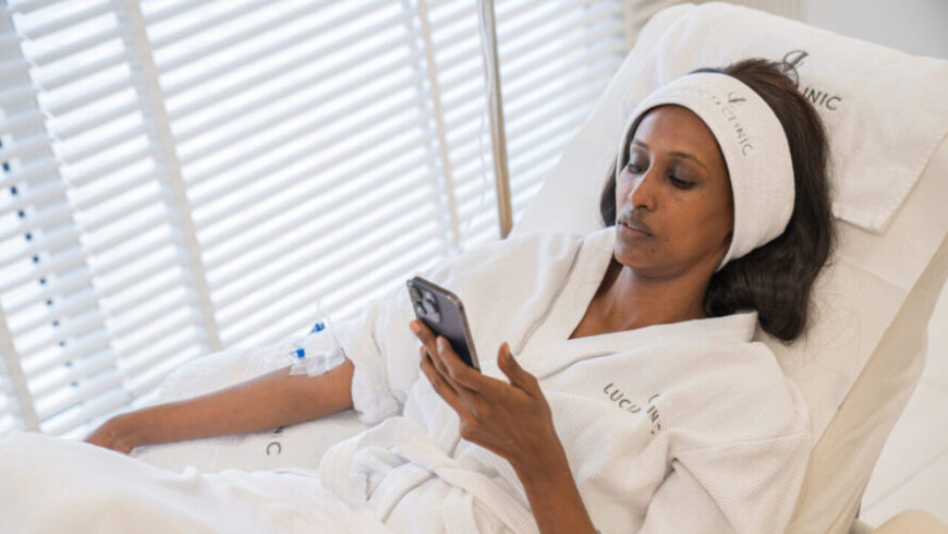 A woman ready for a surgery